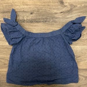 Abercrombie and Fitch blue off the shoulder top